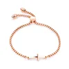 Hotlife Hot Sales Cross Shape High Quality Long Chain Stainless Steel Female Bangle