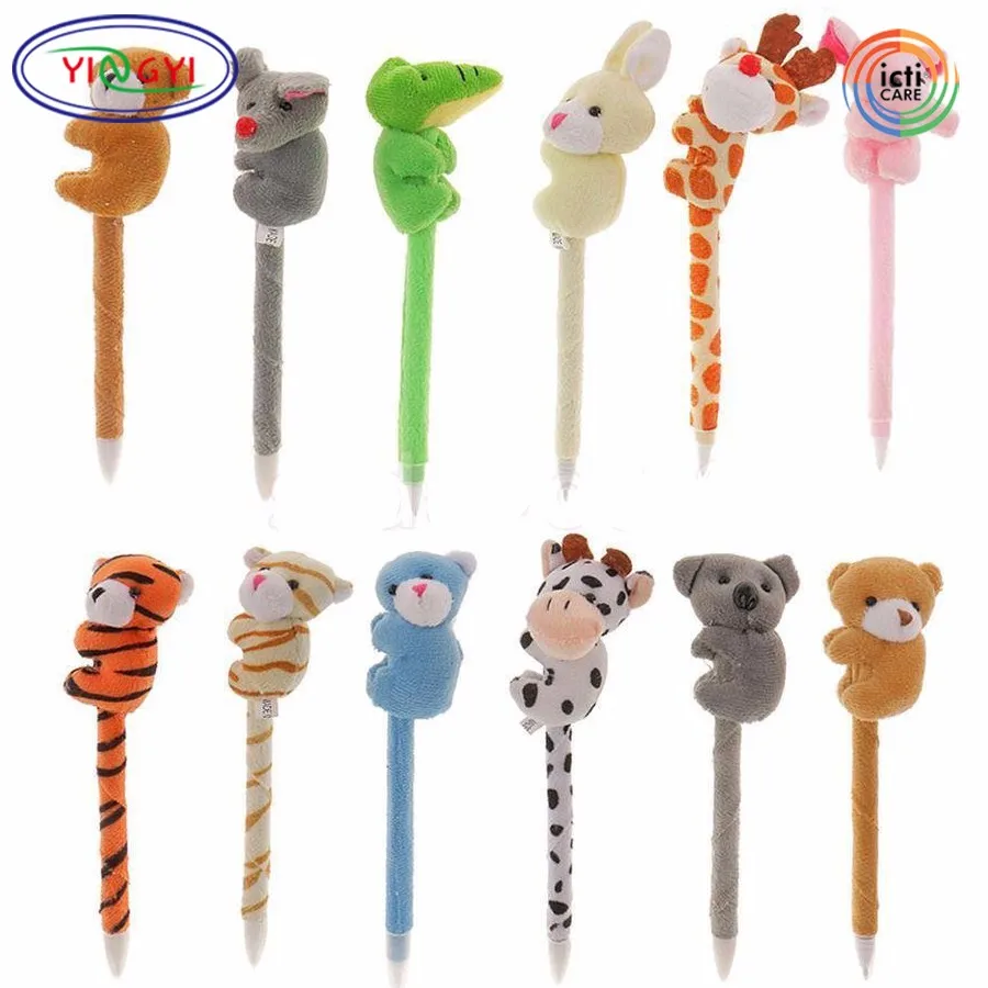 F472 Plush Doll Ballpen Ball Point Pen Cute Cartoon Plush Toys Animal