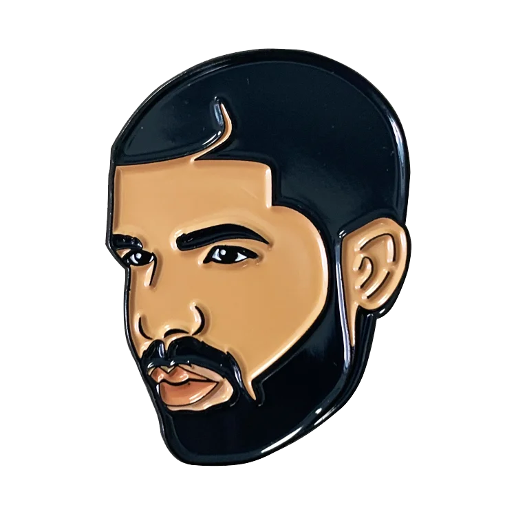 hot sale custom drake shape badge character soft enamel pin for