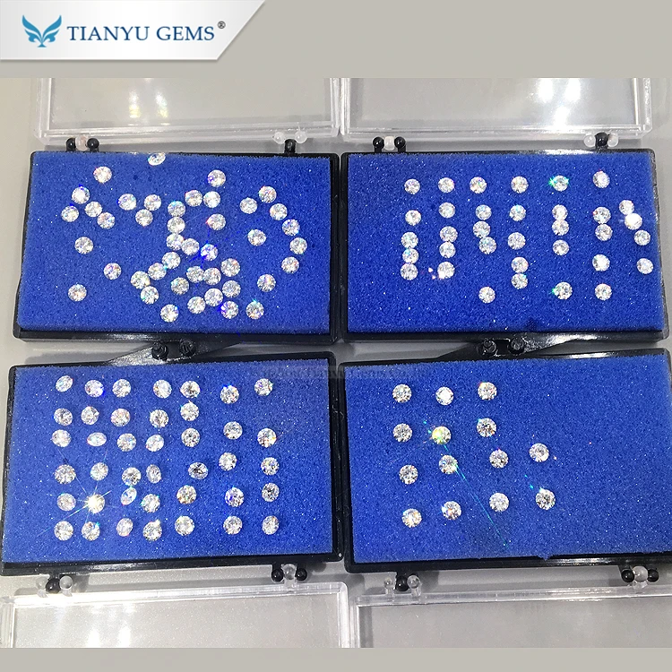 Tianyu Gem Wholesale 0.7mm-2.0mm DEF GH Excellent Polished White Round loose Hpht Lab Grown Diamond