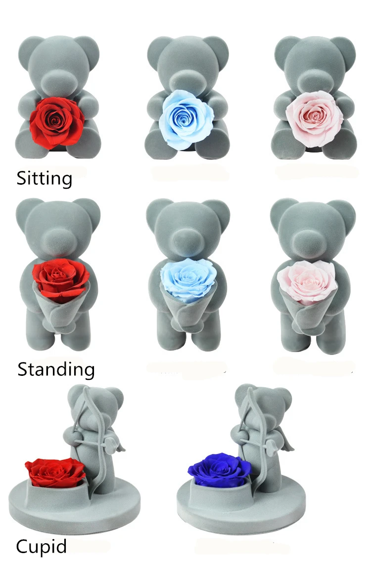 rose bear gift box wholesale