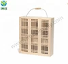 Wooden Bottle Gift Box 3 Bottle Open Windows YM6-191