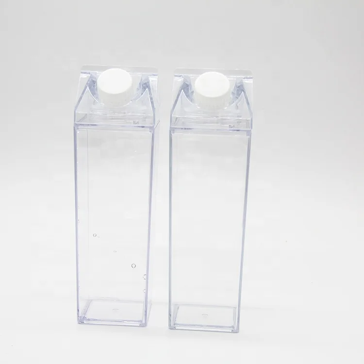 In Stock Popular Rectangle Bpa Free Resauble 500ml Clear Milk Carton