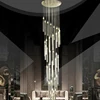 Engineering customization brass lustre crystal led pendant light chandelier