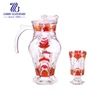 Bohemian style 7pcs Drinking Glass Pitcher Set