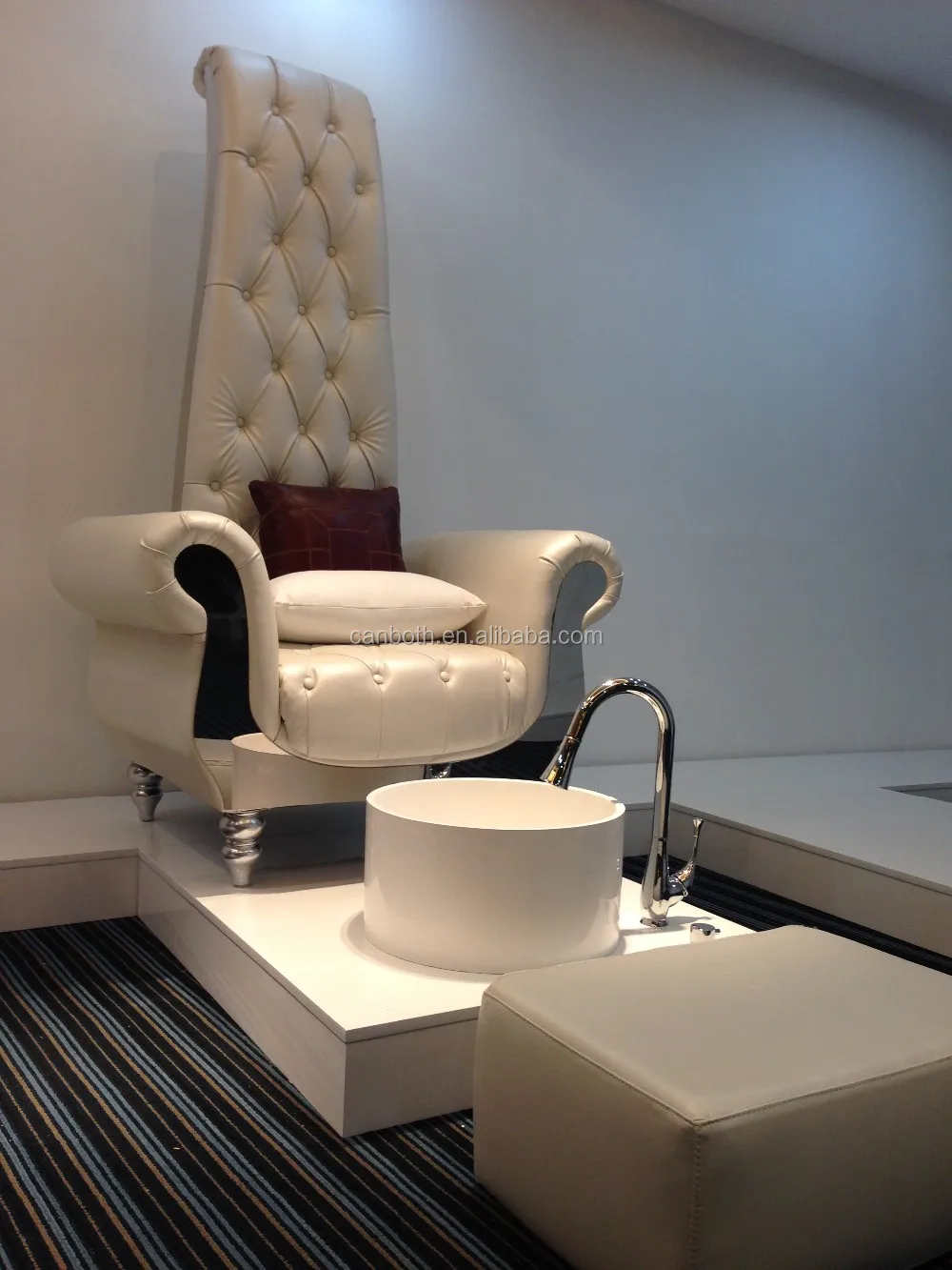 Elegant High Back Pedicure Chair/pedicure Spa Chair With Sink Platform