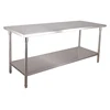 Customized stainless steel commercial work table with under shelf