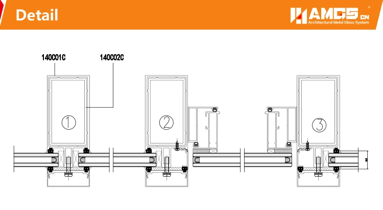 Aussen Fassade Gebaude Low E Glas Alu Fassade Profil Details Dwg