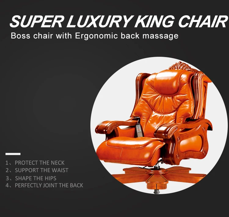 Cheap Luxury Furniture Wooden Leather Executive Office Royal King