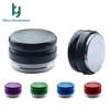 Adjustable depth flat base or convex base stainless steel barista tamper