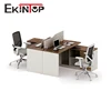 Modern design teacher work table movable office workstation integrated computer furniture