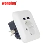 tuv approved german schuko 16A USB power wall socket