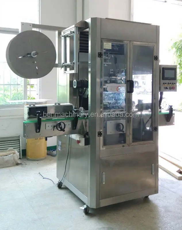 Automatic Pvc Pet Shrink Sleeve Label Labeling Machine For Wrapping Plastic Aluminium Bottle Tamper Evident Band Seal