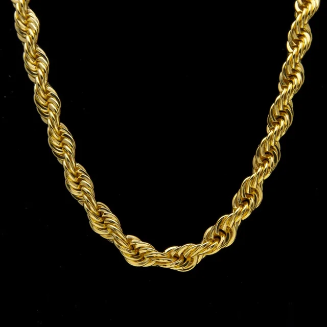 saudi gold jewelry french rope cable chain18k gold chain