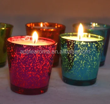 Customized Christmas Scented Candle With Fragrance Oil In Glass Jar Soy