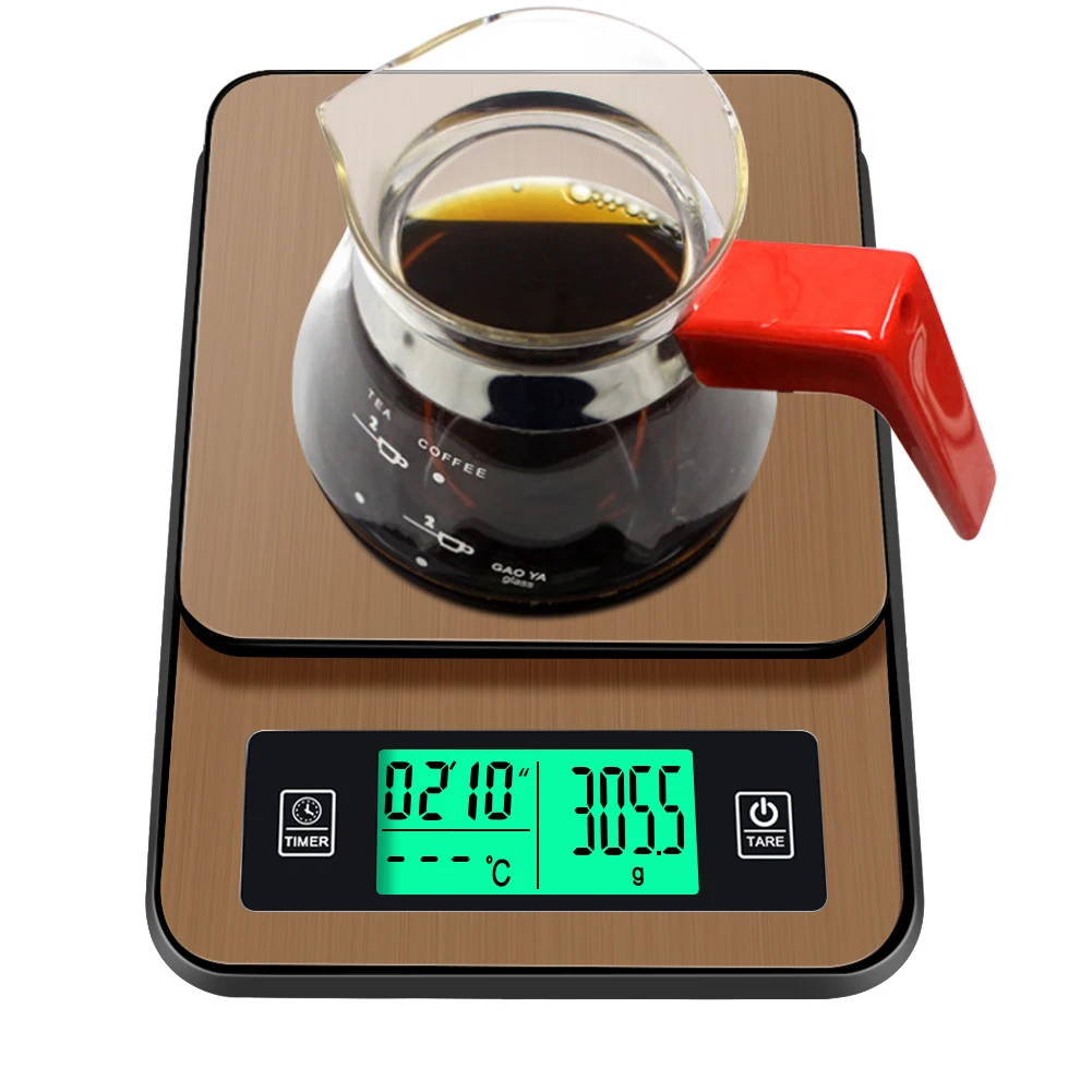 2018 new  0.1g -1000g   Digital Scales With Probe Timing  Coffee Electronic Scale