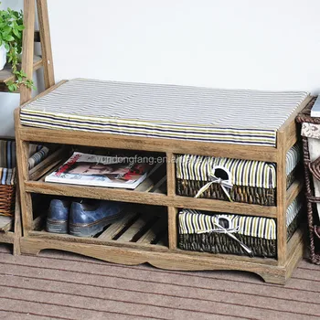 Antique Shoe Cabinet With Basket Drawers Home Wooden Storage Seat Bench Living Room Creative Shoe Racks Buy Rak Sepatu Kayu Lemari Sepatu Kayu Bangku Kursi Product On Alibaba Com