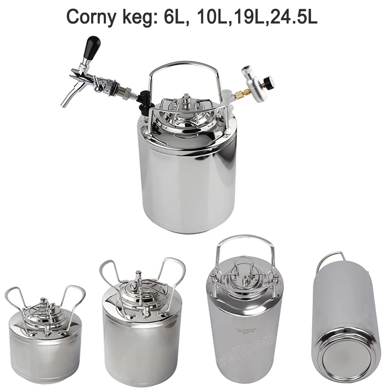 5gallon 19 Liter Beer Ball Lock Corny Kegs Cornelius Pesi Soda Beer Keg With Handles Homebrew