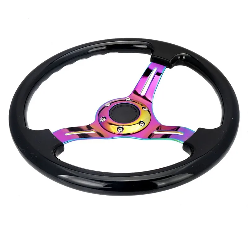 Plastic Racing Car Steering Wheels For Sport Racer With Shiny 3 Spoke ...