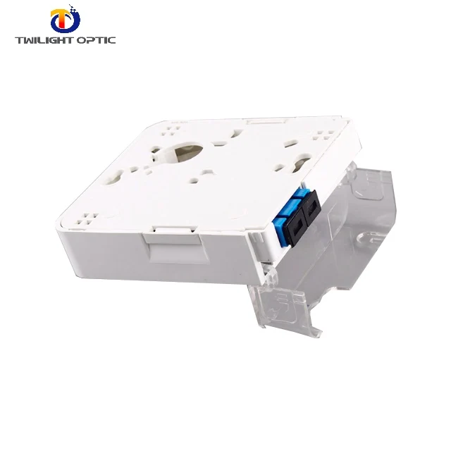 ABS+PC fiber optic wall outlets dual port faceplate cable outlet box