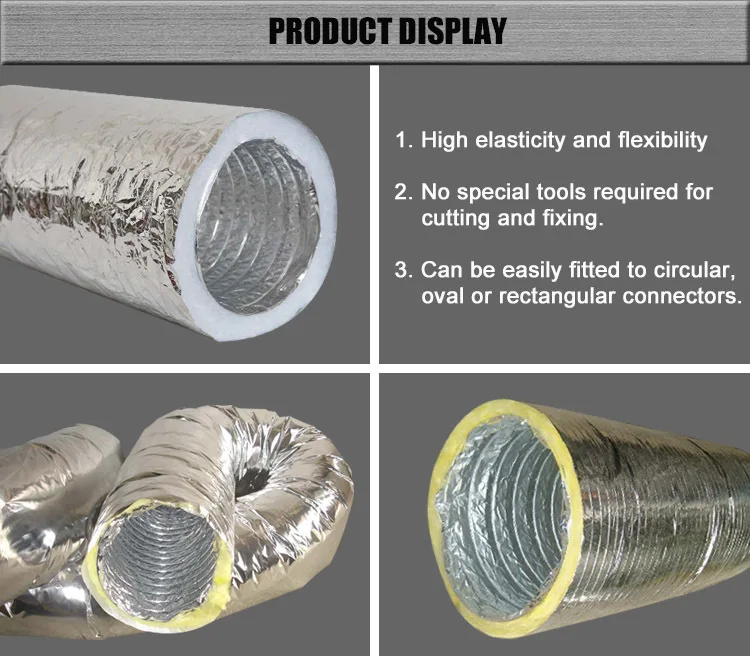 Hot Selling 8 Inch Pre Insulated Aluminum Flexible Duct Air ...