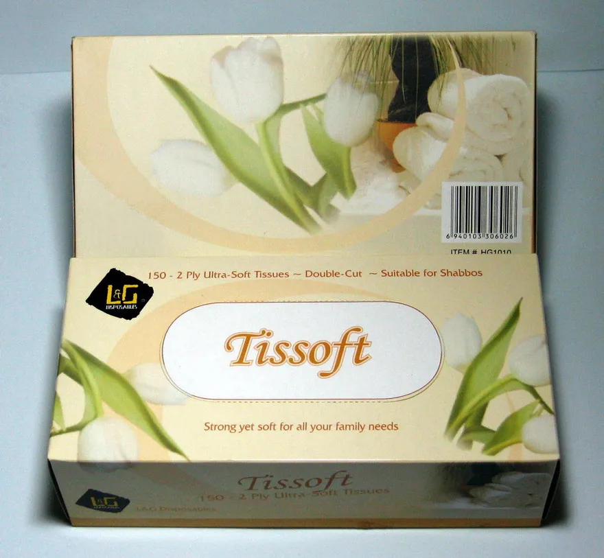 Soft facial box tissue