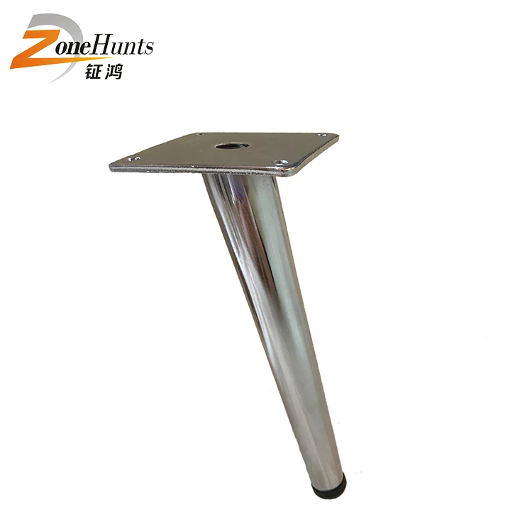 Sofa Slanted Feet Chrome Cone Metal Furniture Leg Custom Unique Black