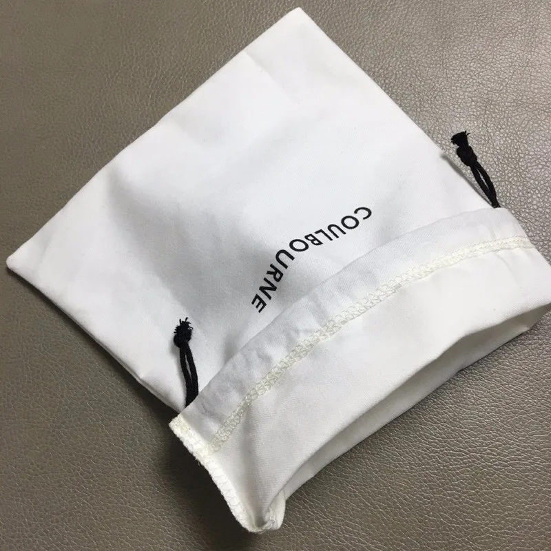 White Brushed Cotton Cloth Dust Bag With Print - Buy Brushed Cotton Bag ...