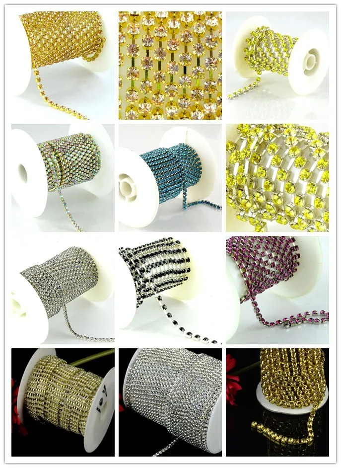 Newest Style Fancy Crystal Stone Cup Chain, Crystal rhinestone cupchains trimming for decoration