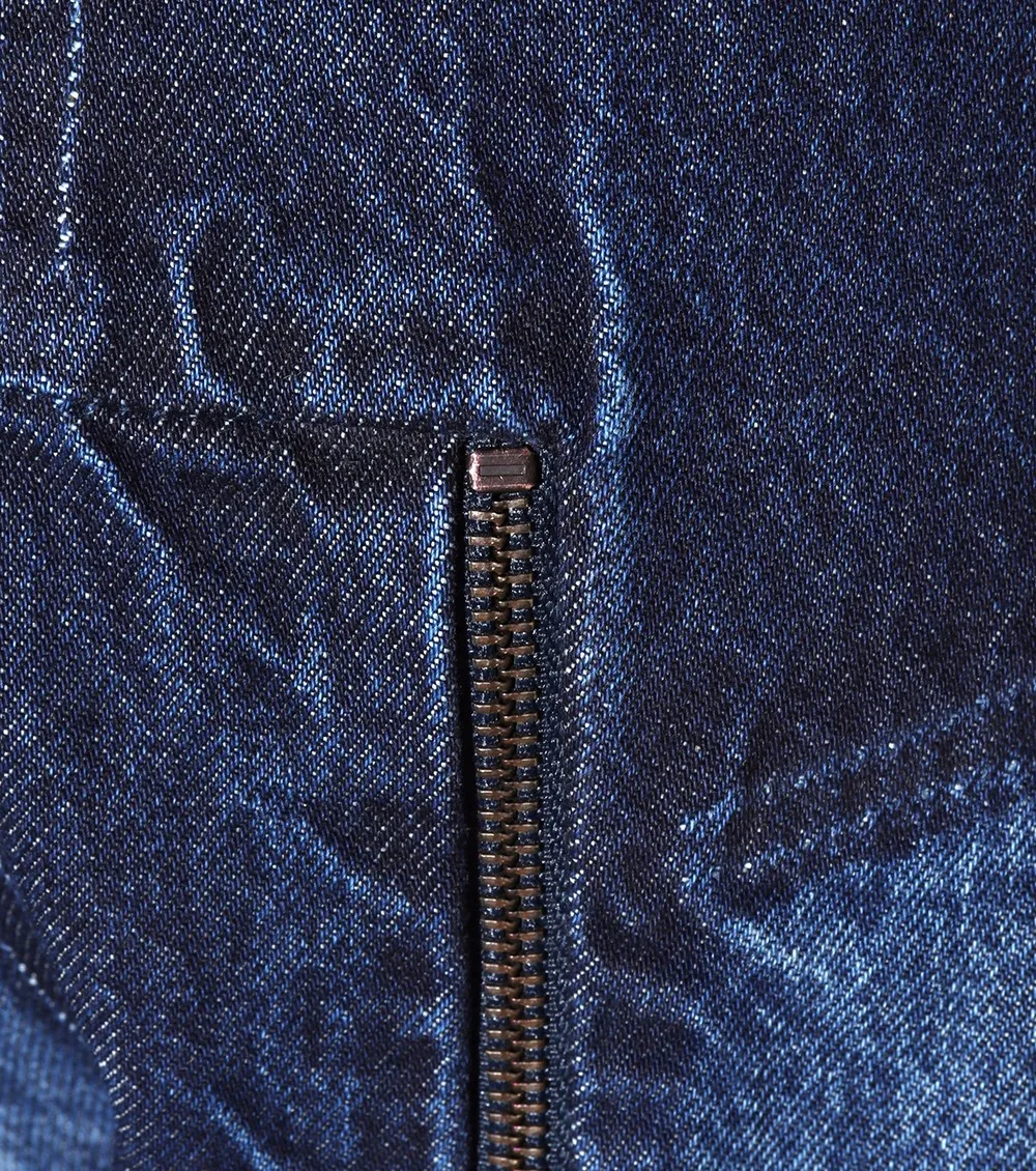 Royal Wolf Denim Crotch Zipper Jeans Factory Women Trend Front To Back