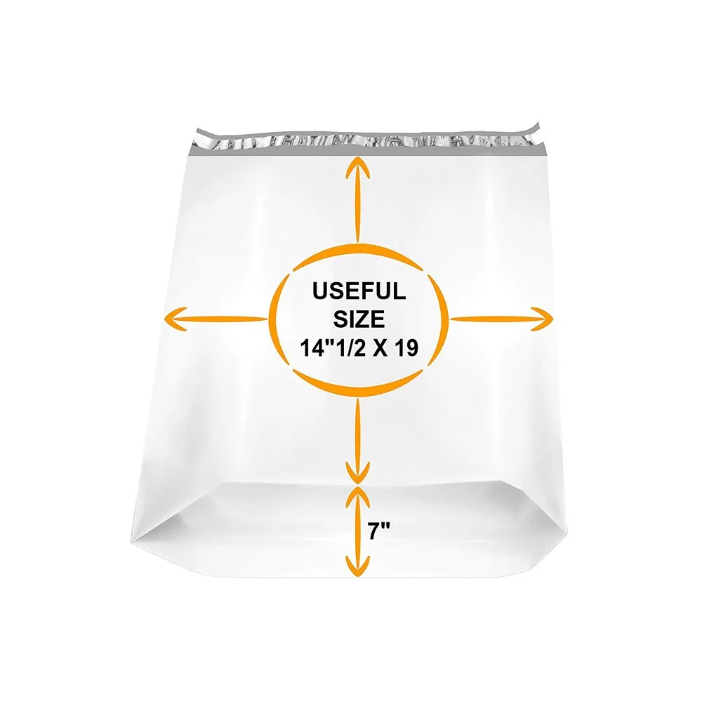 4 1/2 X 19 X 7 Inches Large Gusseted Poly Shipping Mailer Bags For
