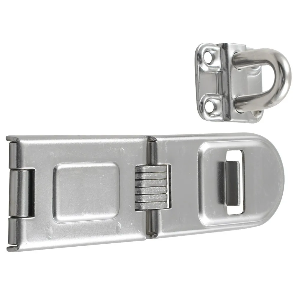 Custom Stainless Steel Heavy Duty Fixed Hasp Staple Hinge Hasp Lock