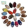 Cute real leather new style Horsehair Leopard Print soft sole baby toddler shoes