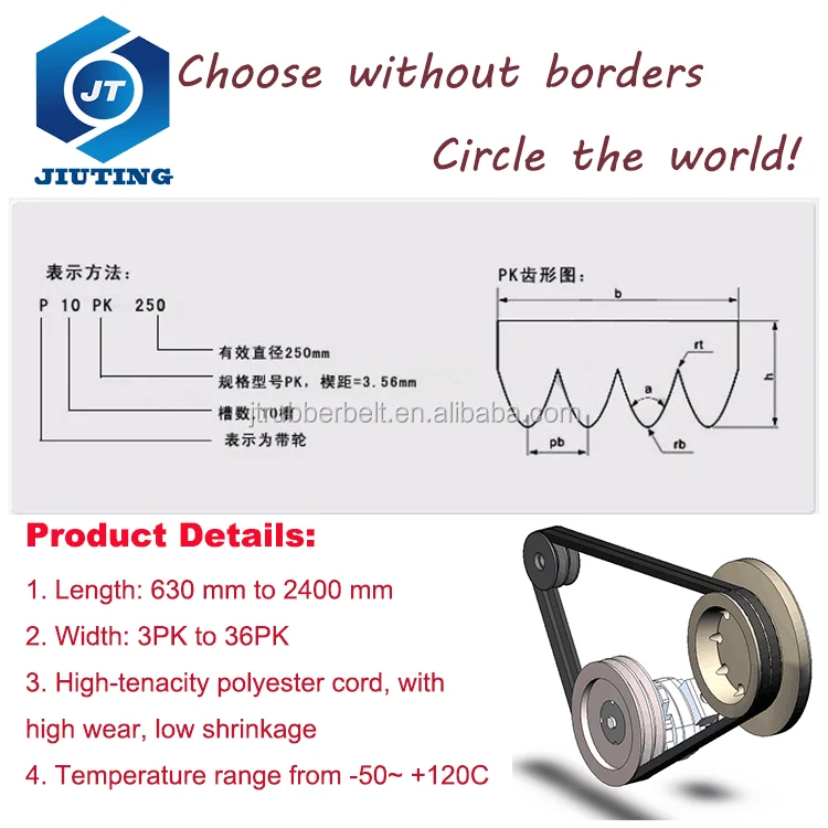 Power Transmission 6pk Belt Ribbed Belts Buy Pk Belt Size,6pk Belt