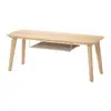CLEAN AND SIMPLE solid wood TV bench, ash veneer 114x40 cm