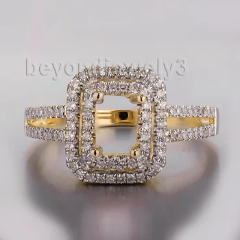 ring yellow gold mountings wholesale emerald 14k cut larger