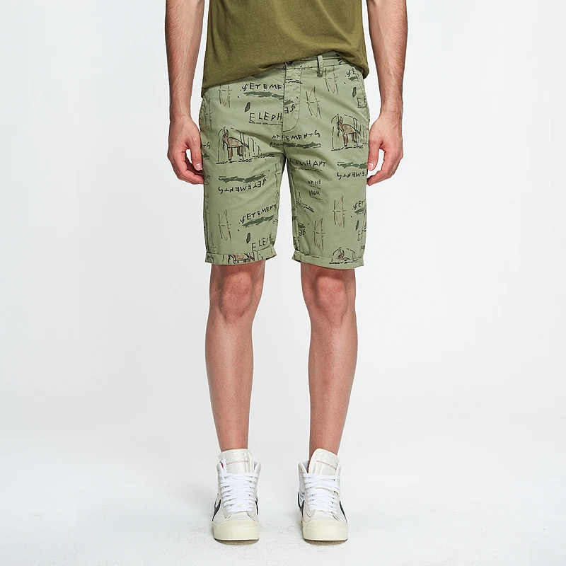 
SABIN factory high quality wholesale new arrival summer fashion print mens camo casual bermuda cotton khaki chino shorts 