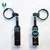 LED Custom Shape Pattern Funny Plastic PVC Keychain,Keyring Light Wine Shape