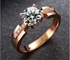 Amazing Four Claw Prong Setting Rose Gold Wedding Ring