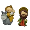 funny resin mini nativity set holy family figurine