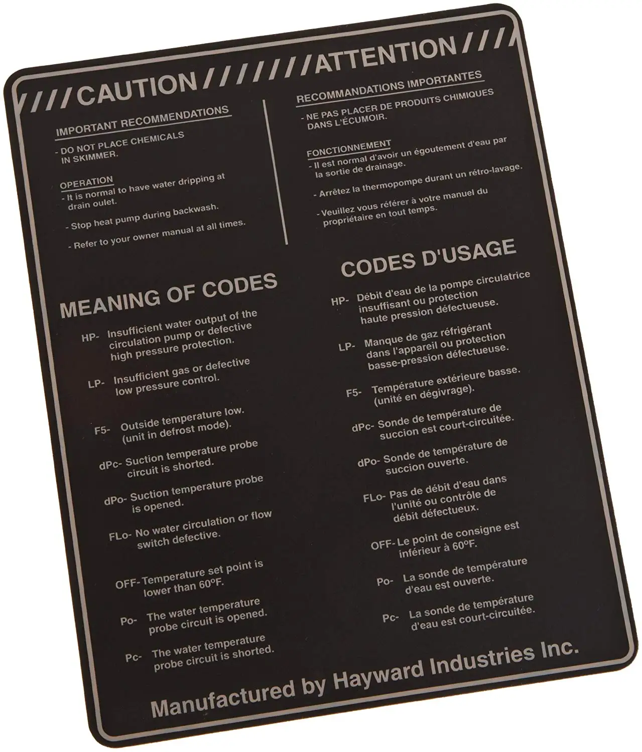 31 Hayward Sand Filter Label - Labels For You