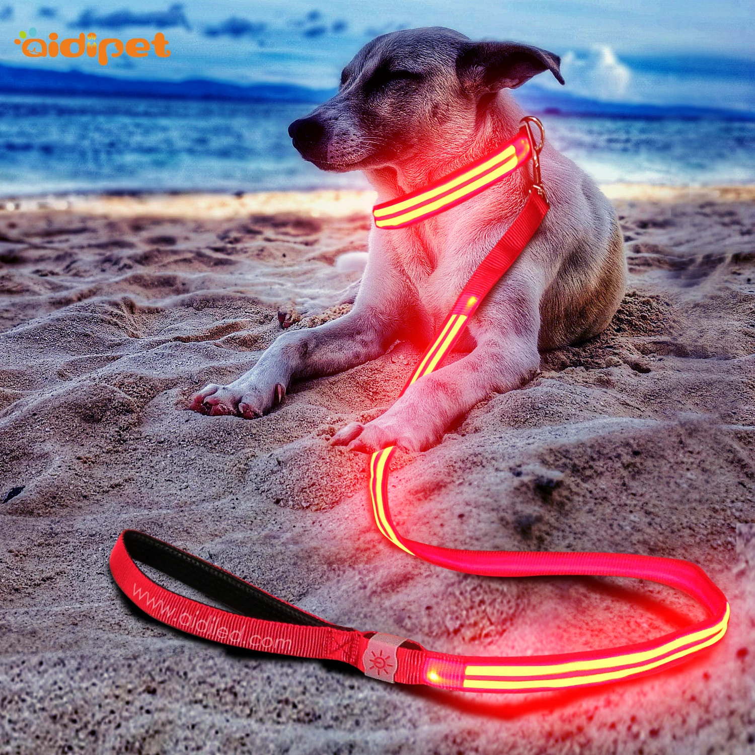 Soft Adjustable Rechargeable Customized Pet Led Dog Harness Vest for outdoor