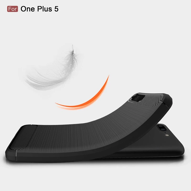 2017 New Arrival Carbon Fiber Tpu case for OnePlus 5 soft cover