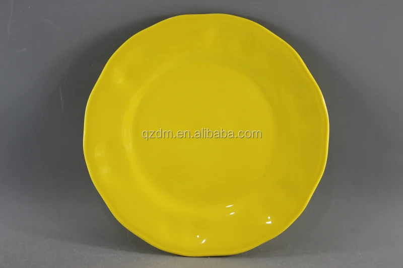 Good quality Melamine ware plate , Yellow Dishes 100%