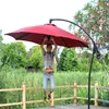 Ratten Table Chair with Banana Umbrella Outdoor