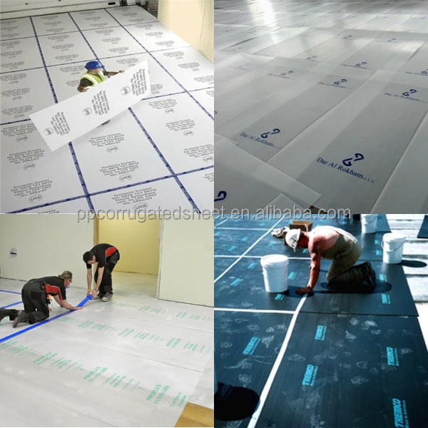 2mm 3mm Black Recycled Corex Proplex Floor Protection Sheets Supplier