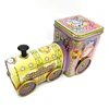 Custom-made tin candy holder/container train engine/locomotive with turning wheels