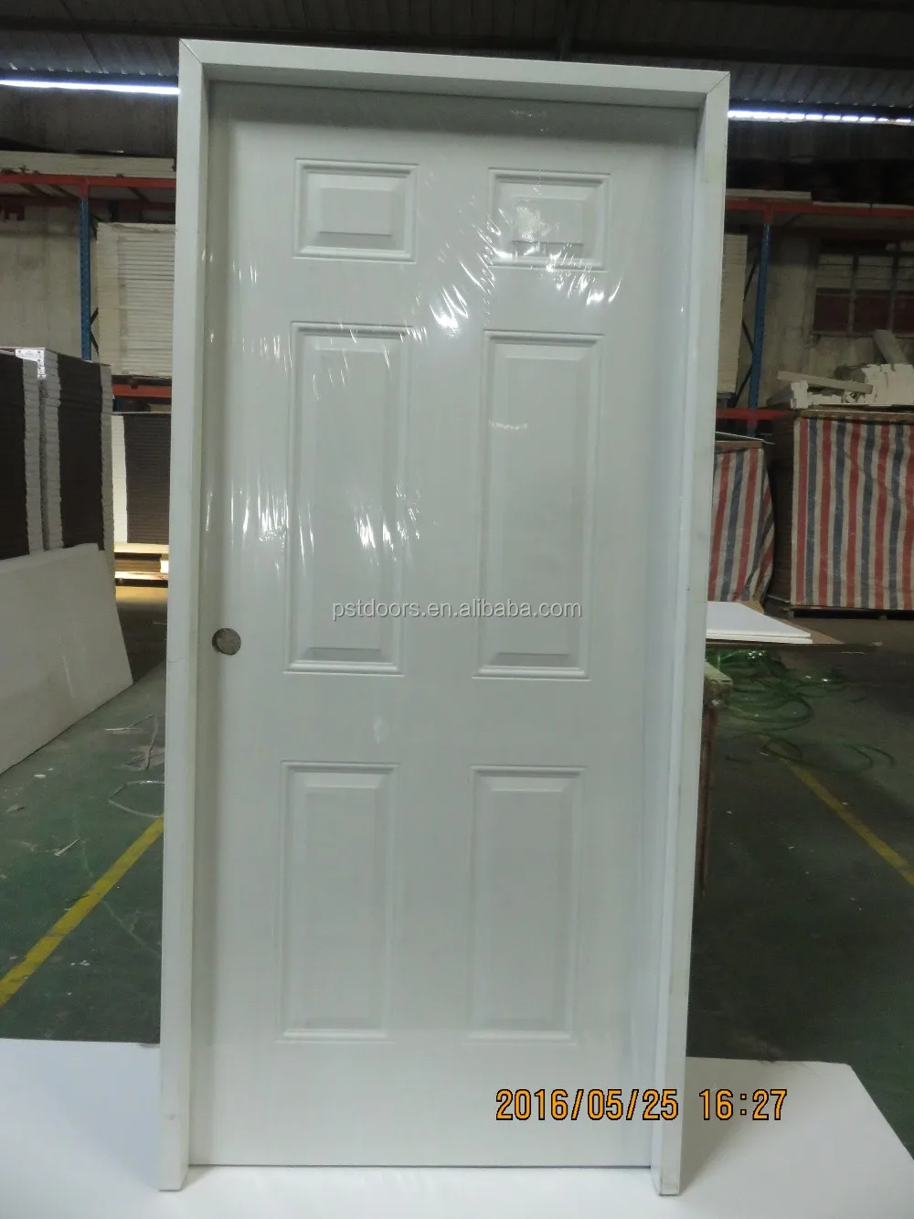 30 80 Prefinished Primed White 6 Panel Prehung Steel Interior Door Buy White Interior Door Metal Door 6 Panel Internal Door Product On