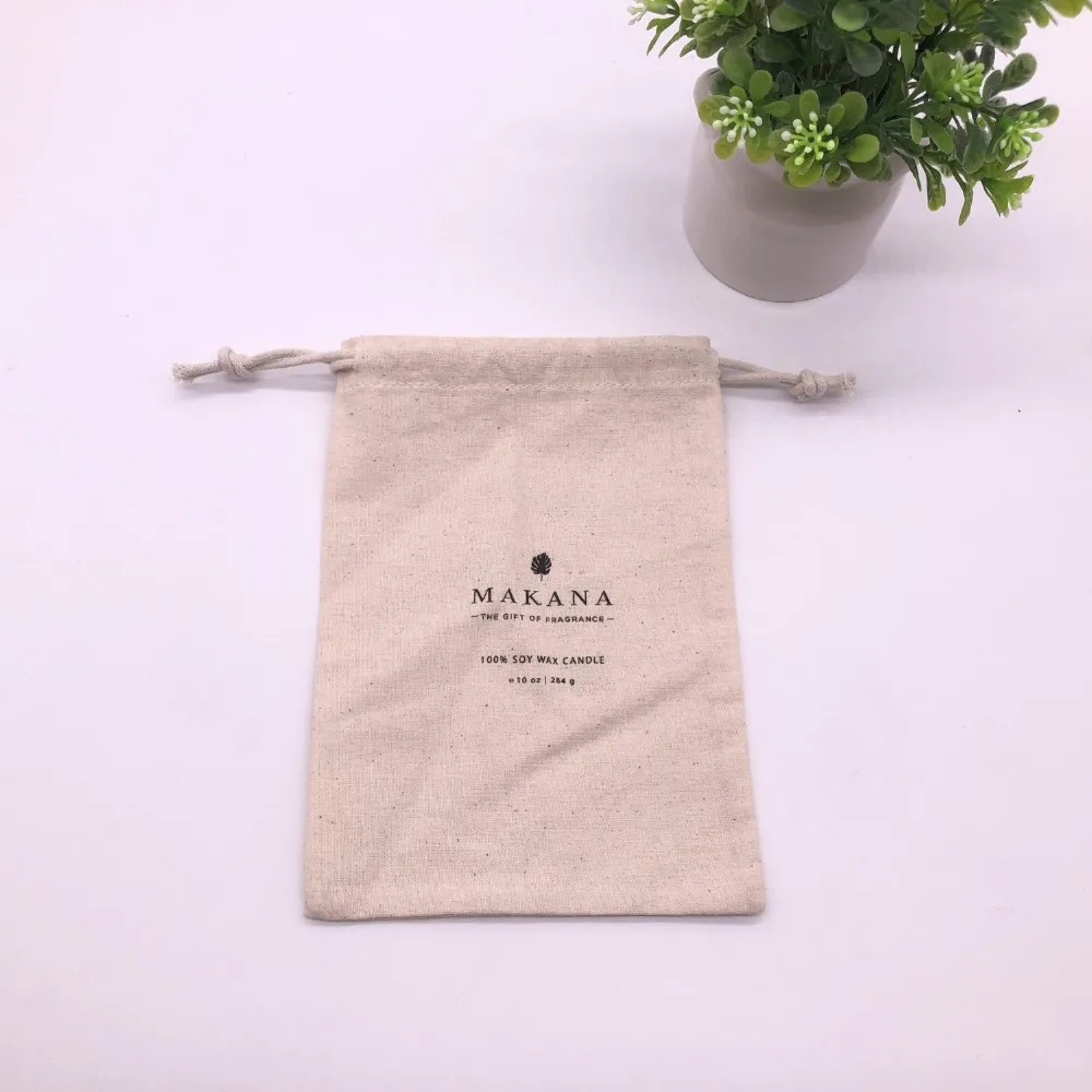 Natural 100 Cotton Drawstring Bag For Candle Packaging Buy