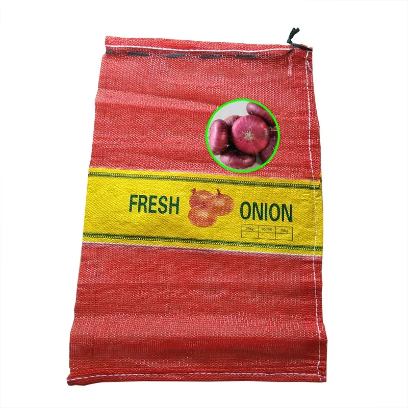 Hot Sale Good Quality Pp Leno Raschel Mesh Bags Packing Onion Potato